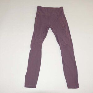 Athleta Women's Rise Up Rib 7/8 Tight Ankle Leggings XS Dusk Violet Stretch